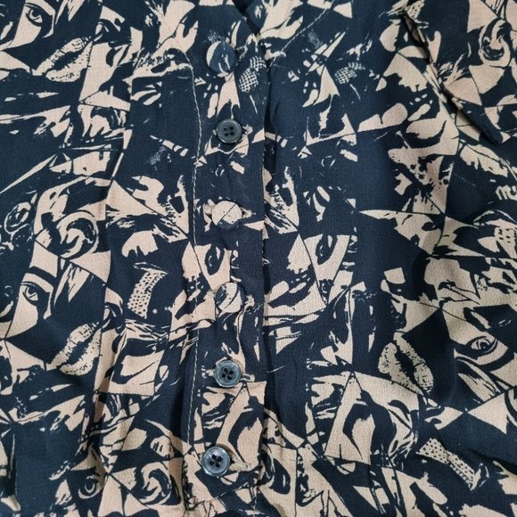 Zimmerman Black & Brown Pop Art Print Sheath Dress Size 2 - Picture 9 of 9